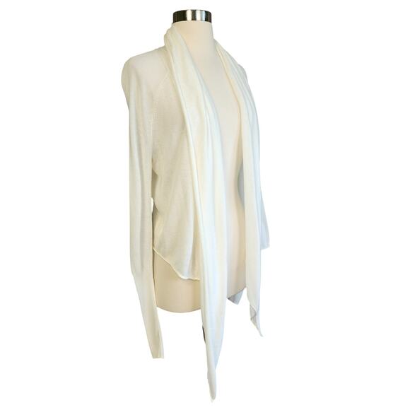 Soma Weekend Womens Convertible Sweater Wrap Size Medium White Lightweight - Picture 2 of 13